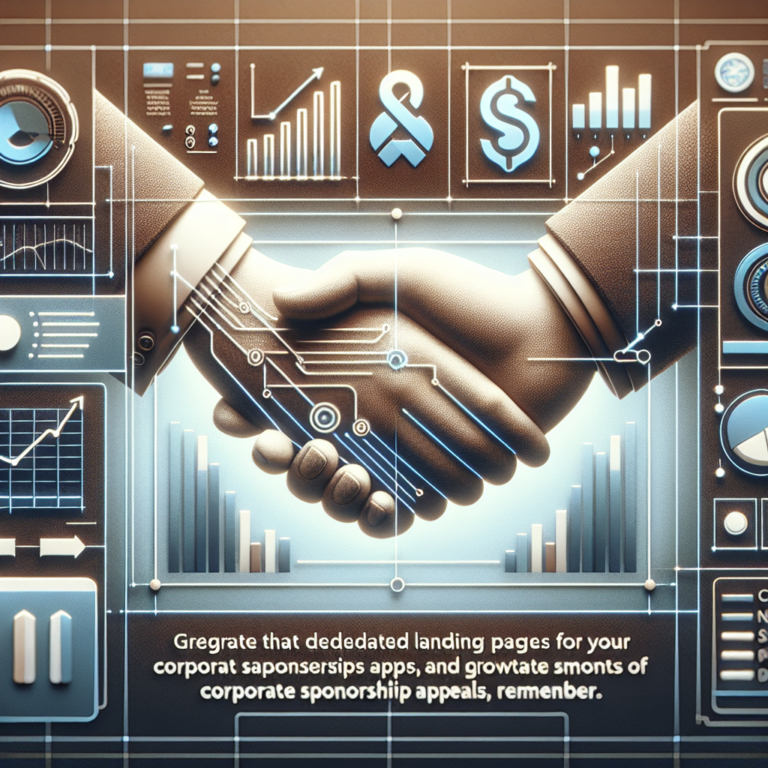 creating dedicated landing pages for corporate sponsorship appeals